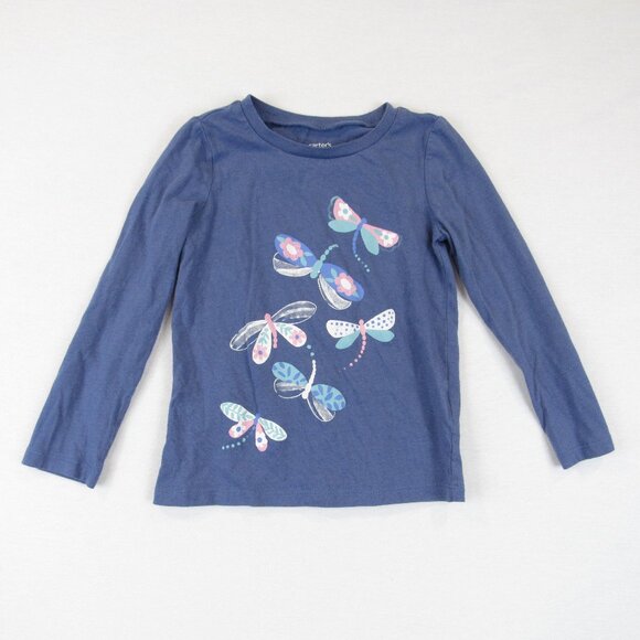 Carter's Kid Toddler Girl's size 4 Dragonfly Long Sleeve Graphic Tee - Picture 1 of 6